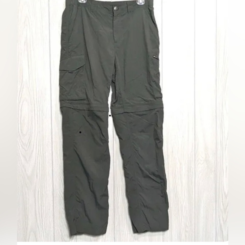 COLUMBIA OMNI-SHADE Men's Pants 30 X 30 Convertible Olive Green